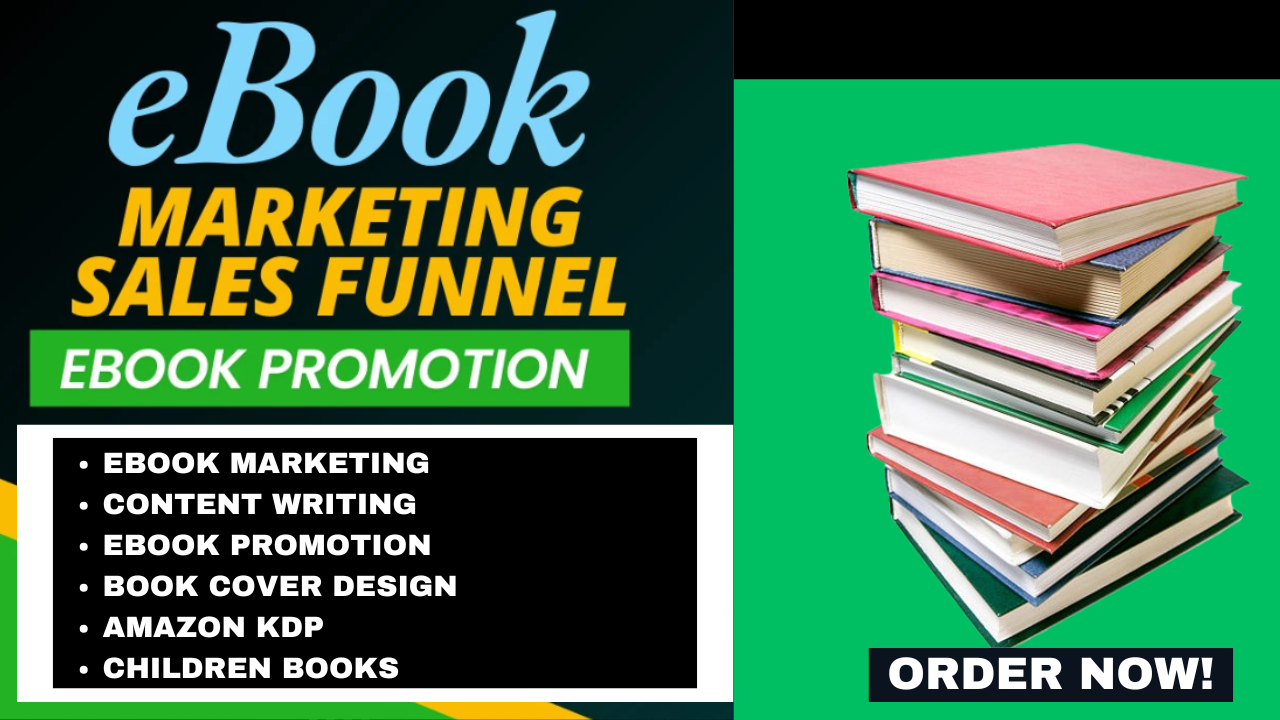 I will book and ebook marketing sales funnel ebook amazon kdp book publishing promotion