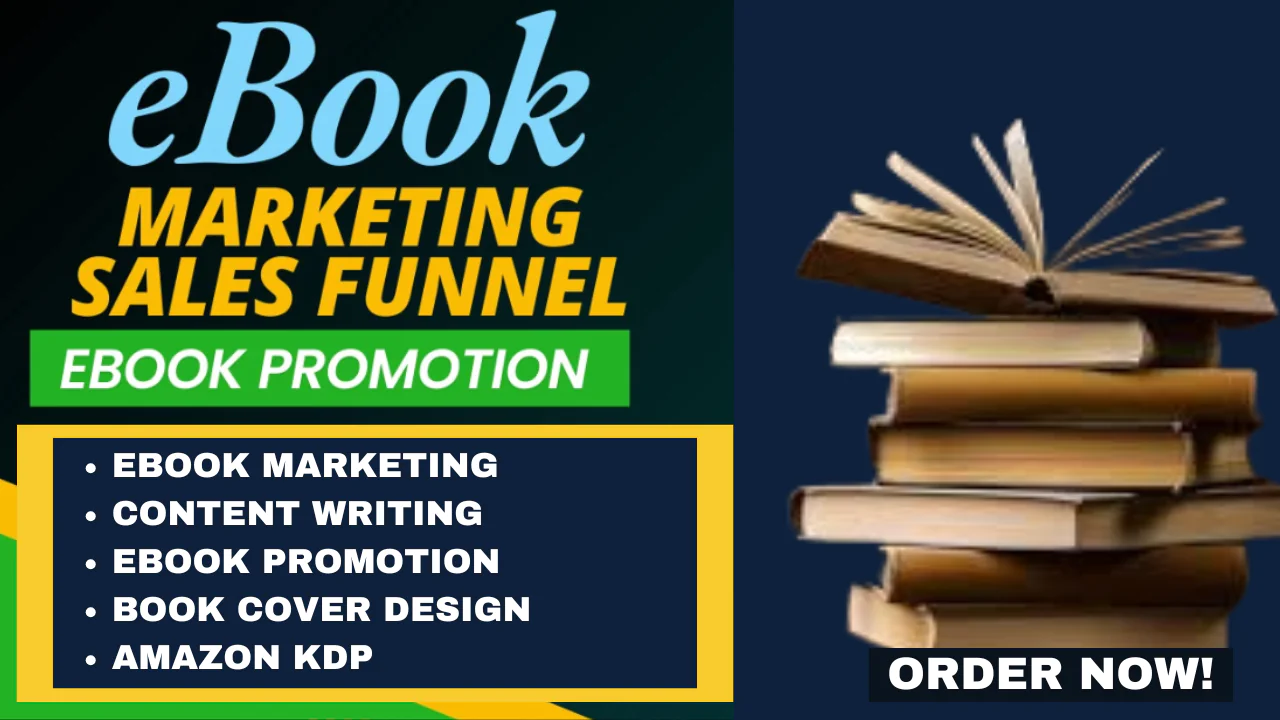 I will do book and ebook marketing sales funnel, content writing, promotion amazon kdp