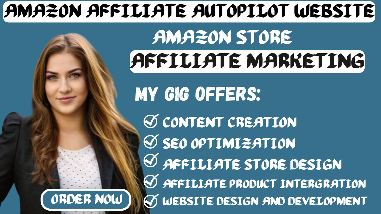 I will create amazon affiliate autopilot website, amazon affiliate website, affiliate marketing, pinterest marketing