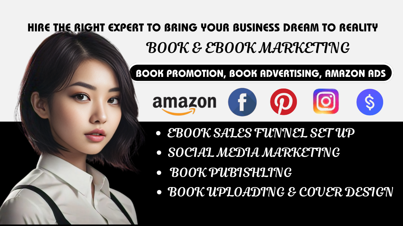 I will create ebook marketing, ebook promotion, book and ebook marketing, book publishing,