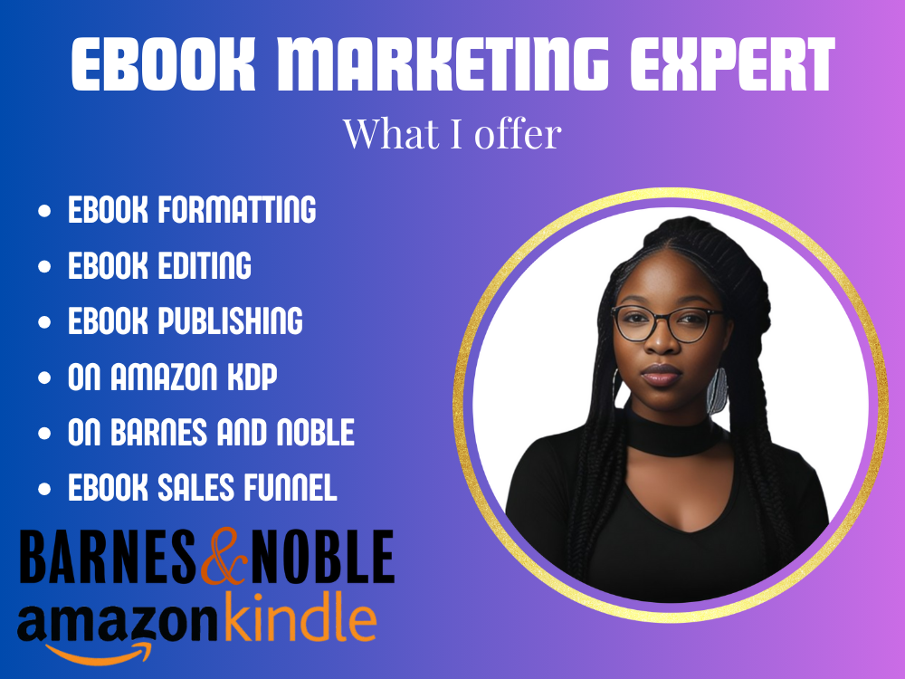 I will do Ebook Marketing, Ebook sales funnel, landing pages and amazon book kdp publishing