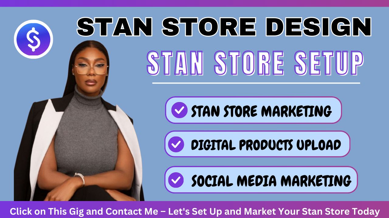 I will design stan store, stan store setup, systeme io sales funnel, stan store marketing