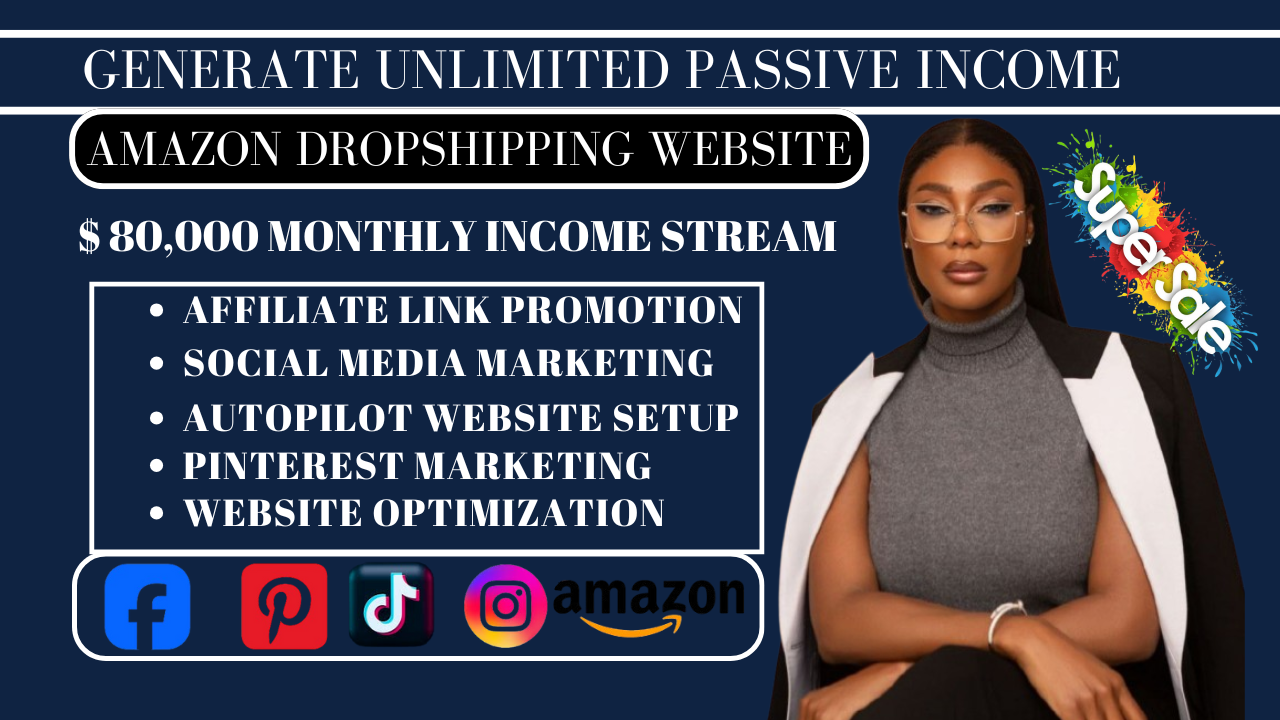 I will build amazon dropshipping website, pinterest marketing, amazon affiliate website