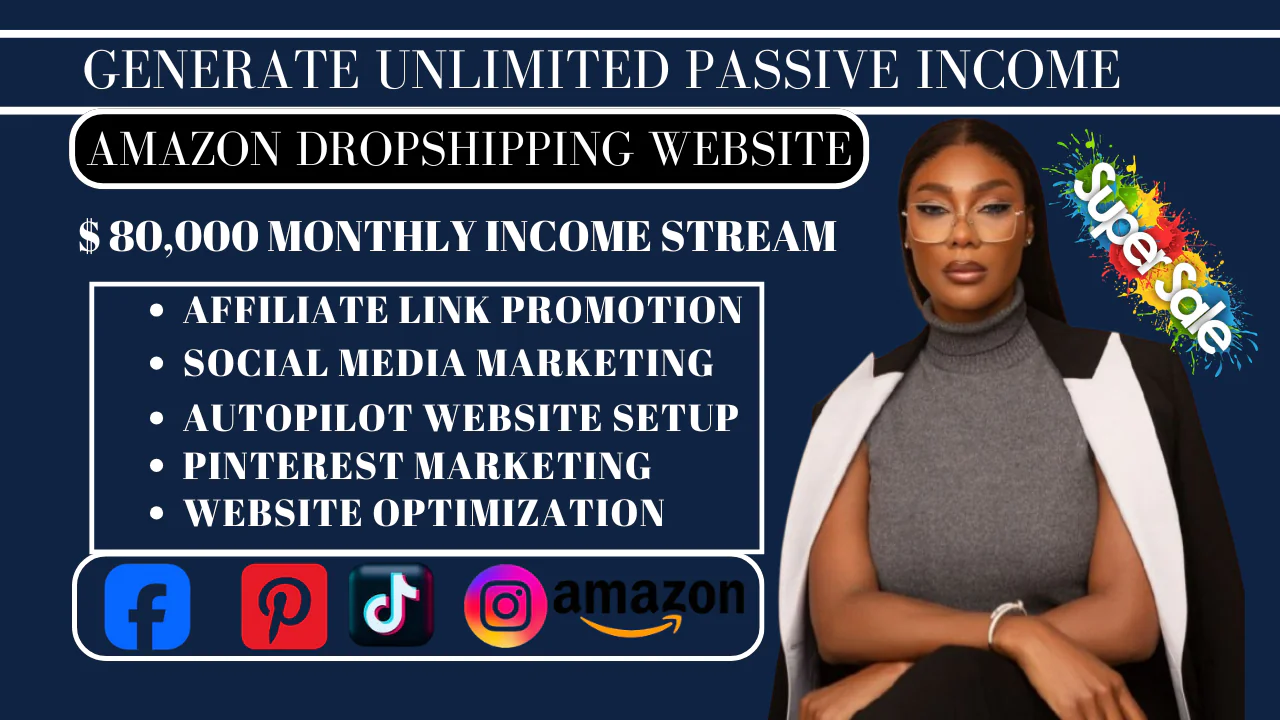 I will build amazon dropshipping website, pinterest marketing, amazon affiliate website