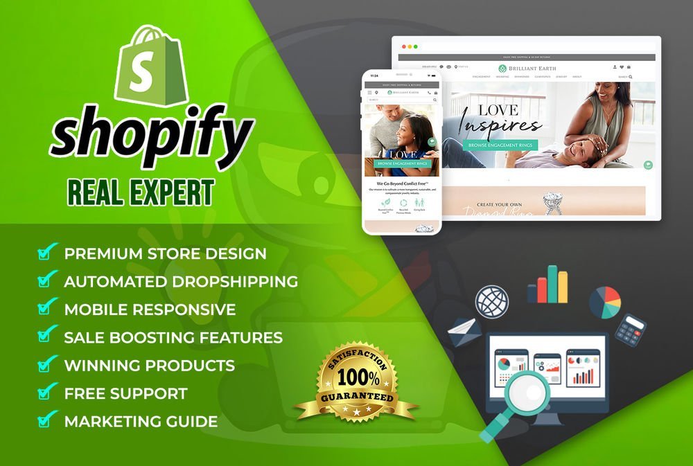 I will create shopify store,shopify website and drop shipping store