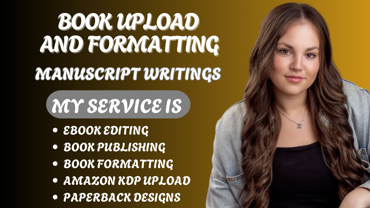 I will format, upload, and publish your books on paperback, hardcover, amazon KDP