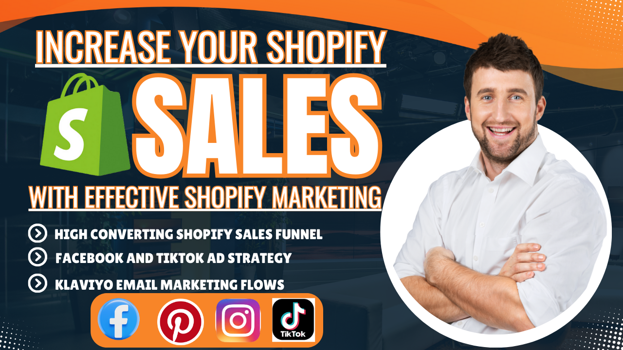 I will boost shopify sales with complete shopify marketing sales funnel facebook ads