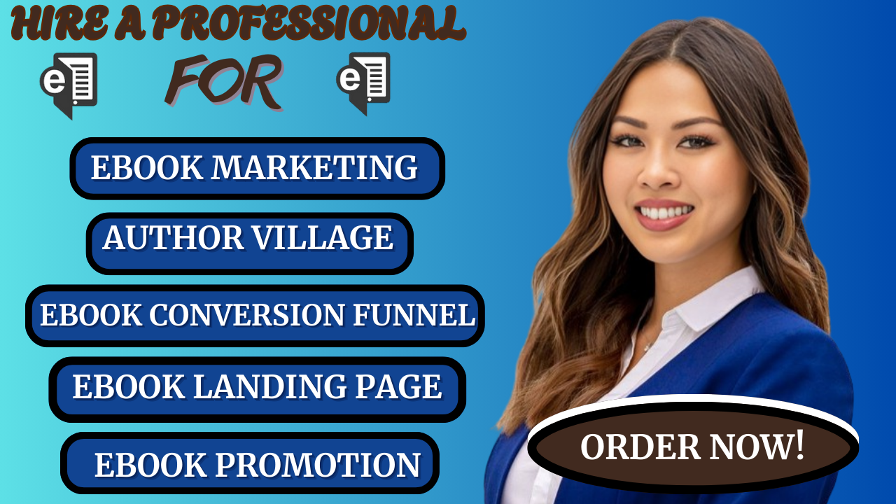 I will do modern ebook marketing sales funnel ebook landing page and do ebook promotion