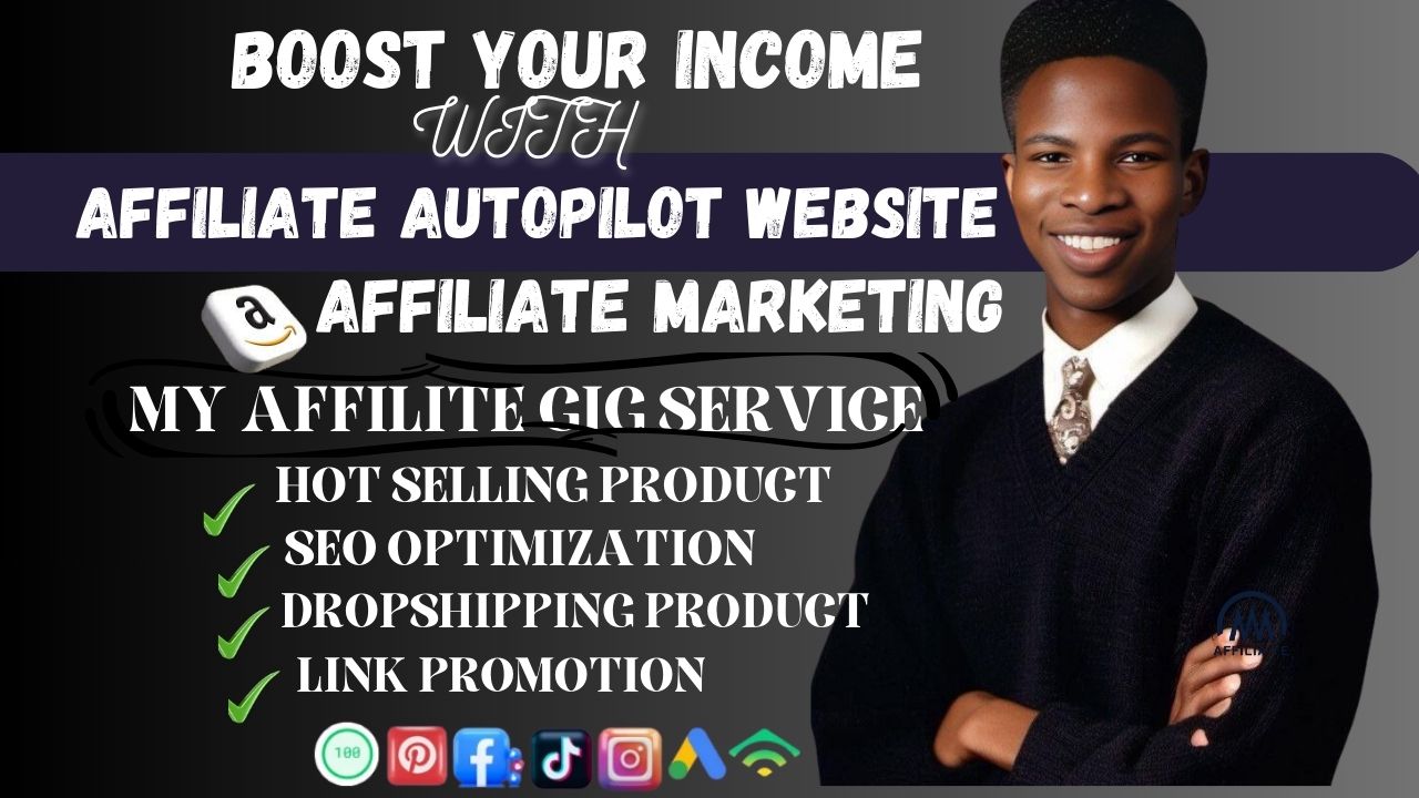 I Will Set Up Your Amazon Affiliate, Autopilot Affiliate Website, Affiliate marketing