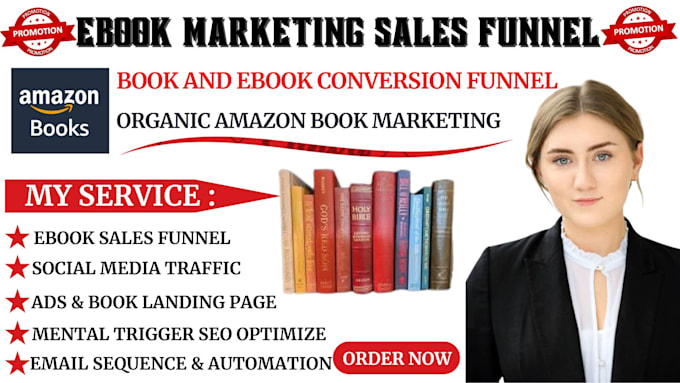 I will do core ultimate ebook marketing sales funnel amazon book and ebook landing page