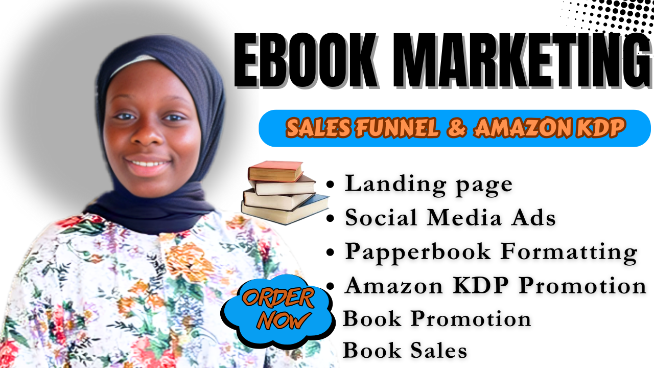 I will do book promotion, ebook marketing sales funnel. amazon KDP, and amazon KDP ads
