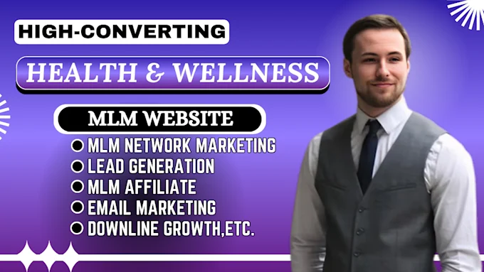 I will build a high converting health and wellness mlm website, mlm lead generation
