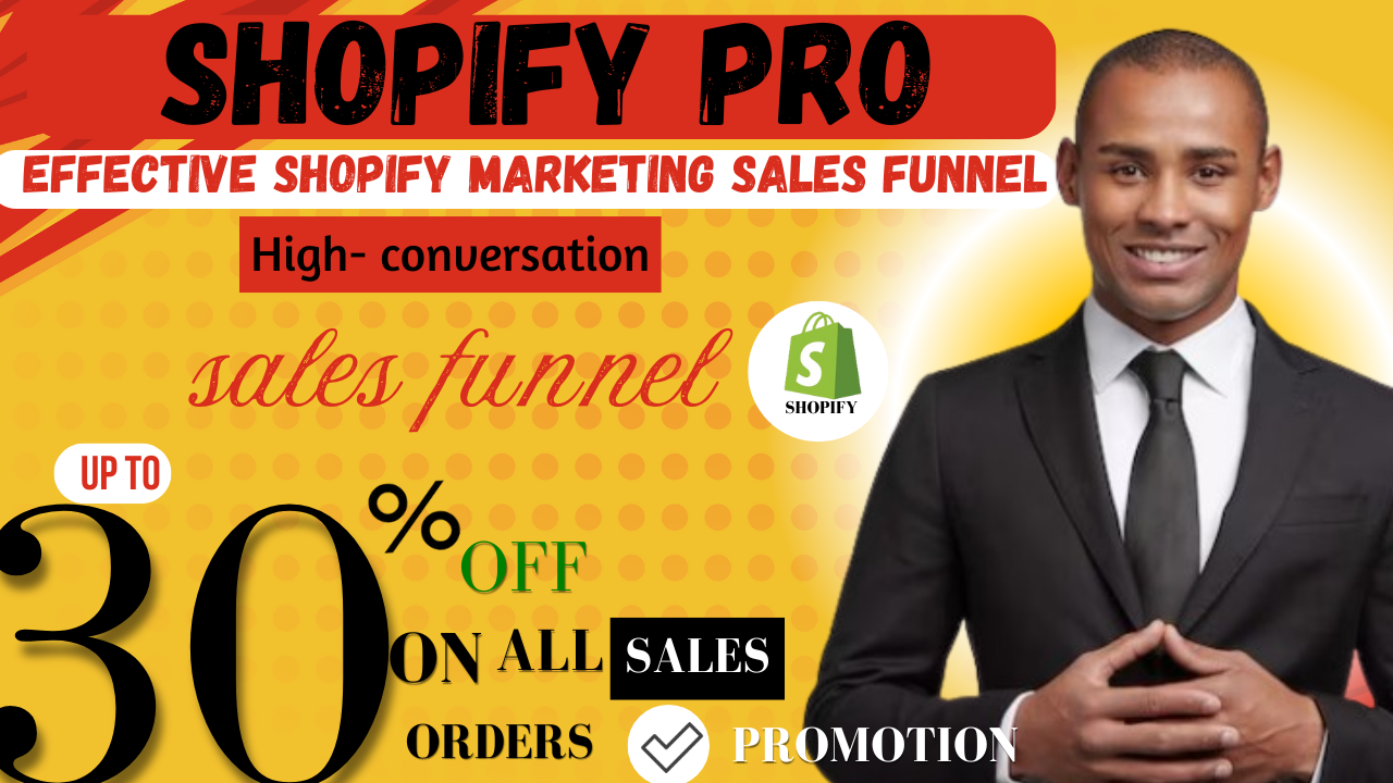 I will build Shopify store, Shopify website and Shopify dropshipping store shopify sales funnel