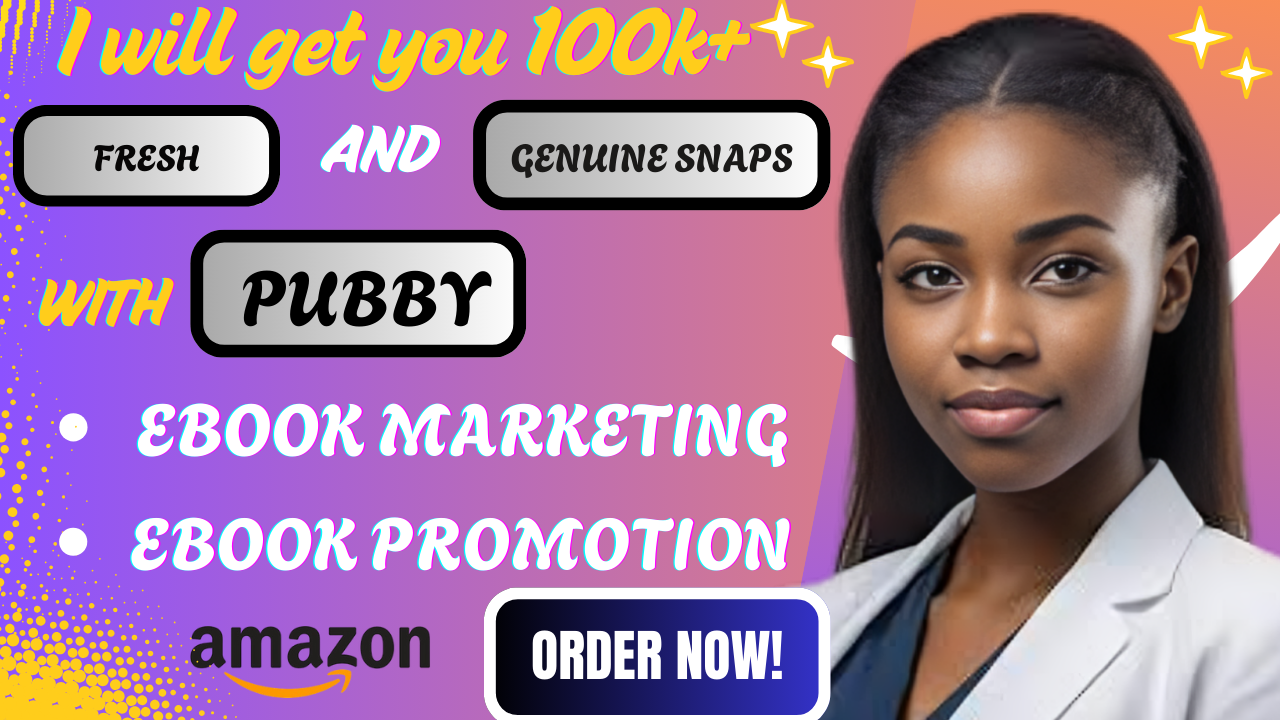 I will Earn you Genuine Snaps with Pubby eBook Marketing & Promotion