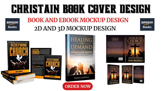 I will design unique christian book cover, 3d book and ebook cover, amazon kindle cover