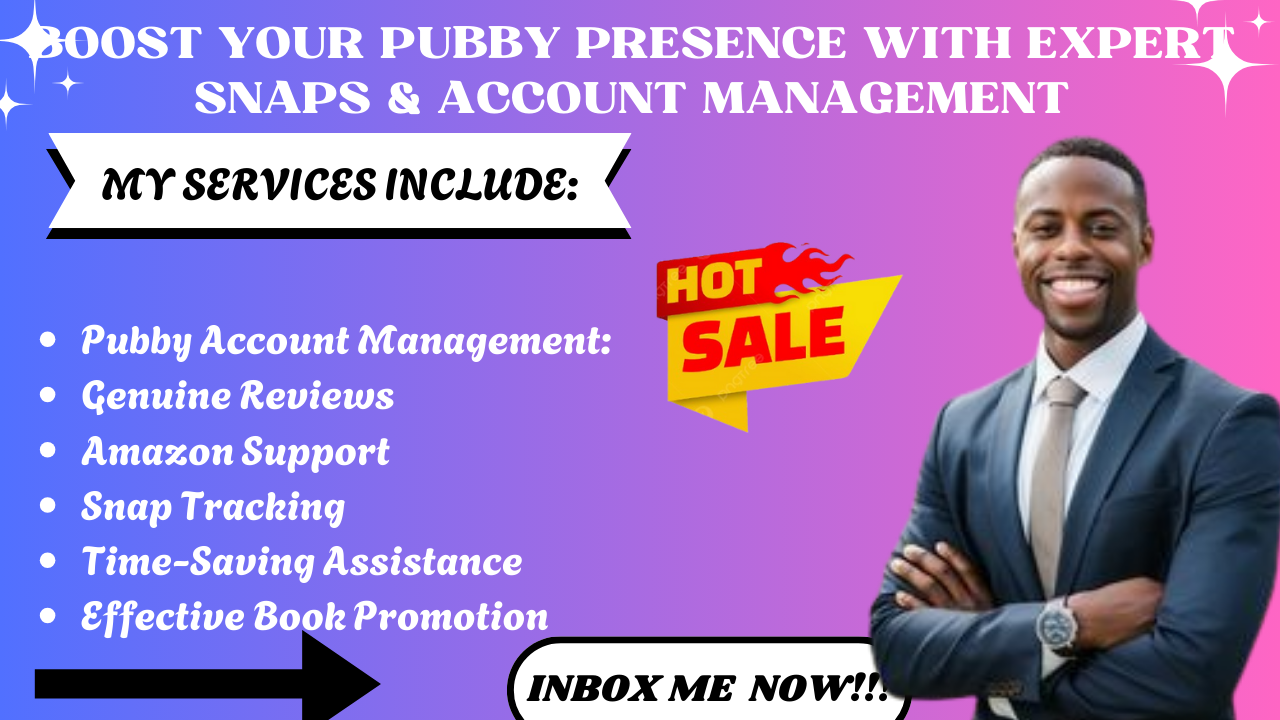 I will get you snaps on pubby and manage your pubby account