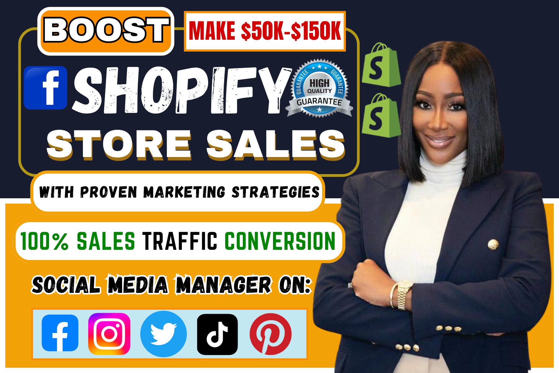 I will do high ticket sellvia marketing sellvia promotion shopify tiktok shop marketing
