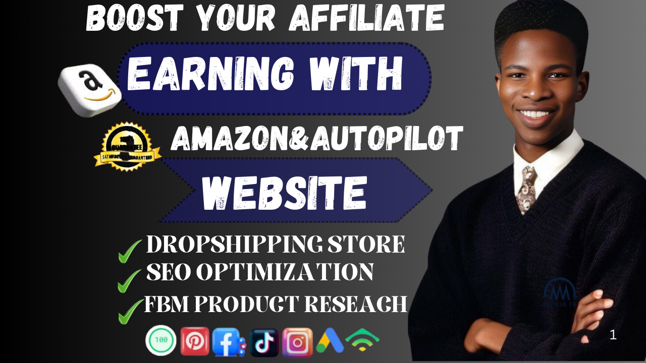 I Will Set Up Your Amazon Affiliate, Autopilot Affiliate Website, Affiliate Marketing