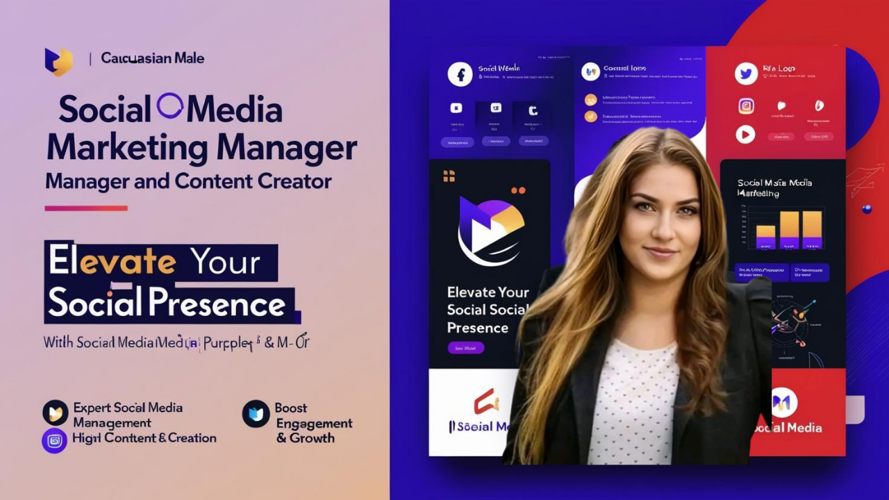 I will be your social media marketing manager and content creator