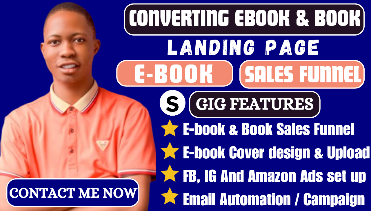I will do ebook sales funnel, book promotion ebook marketing amazon kdp book publishing