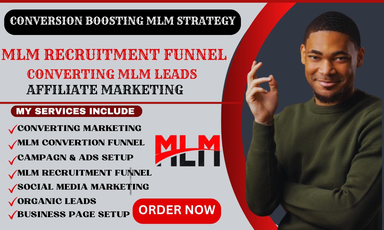 I will do mlm recruitment funnel, mlm leads promotion, affiliate marketing sales funnel