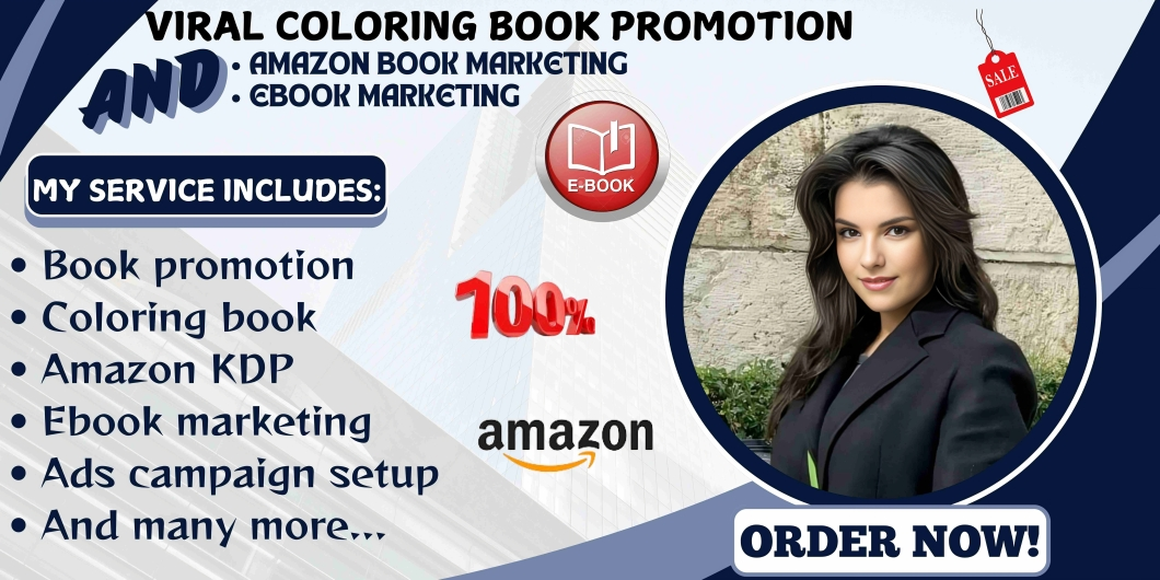 I will do viral coloring book promotion, amazon book and eBook marketing