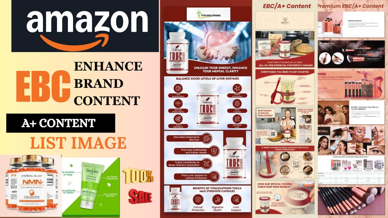 I will do amazon ebc a+ content Amazon products listing