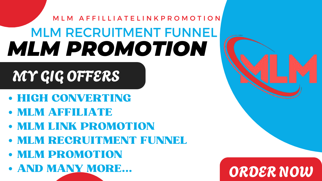 I Will do high converting MLM Affiliate Link promotion, MLM Recruitment Funnel