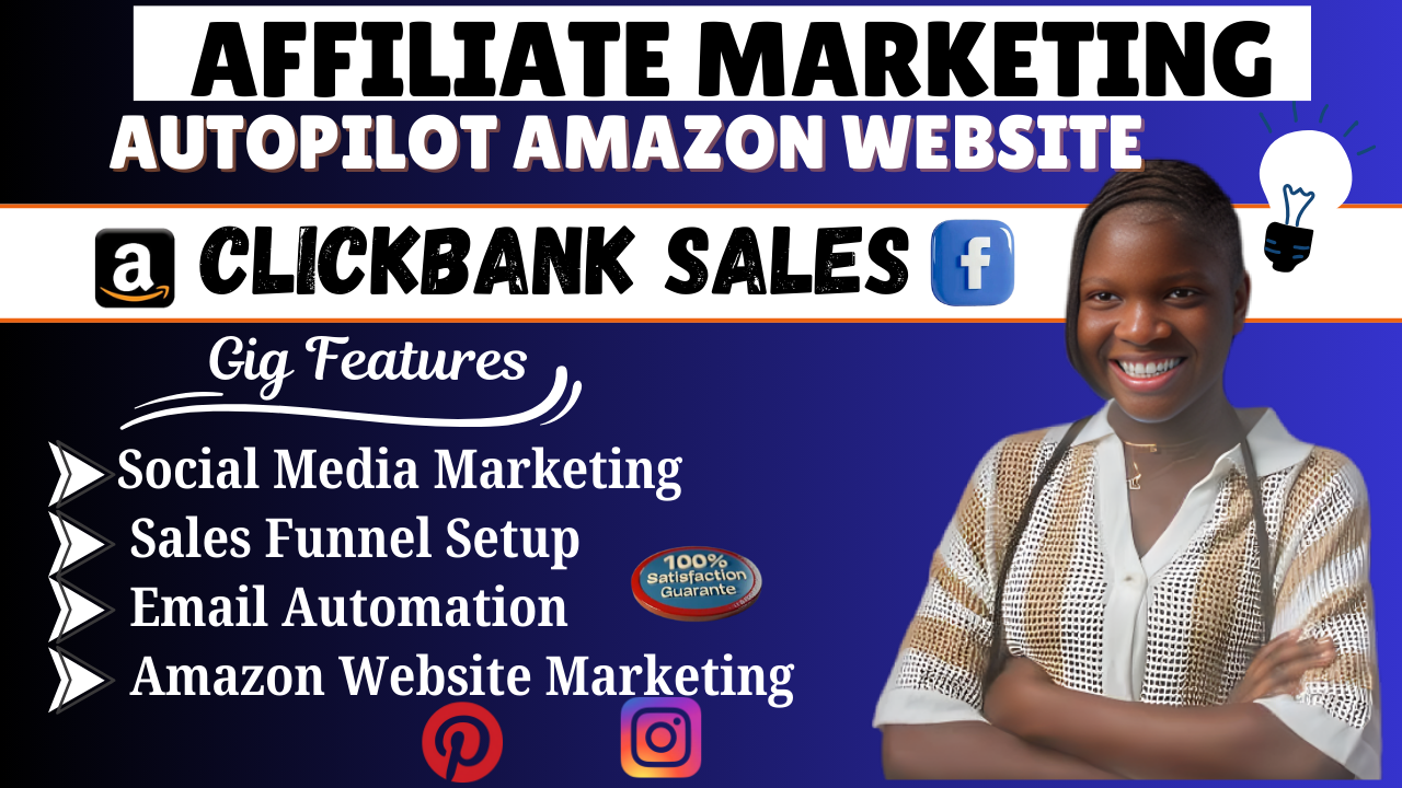 I will do autopilot amazon affiliate website clickbank affiliate marketing sales funnel