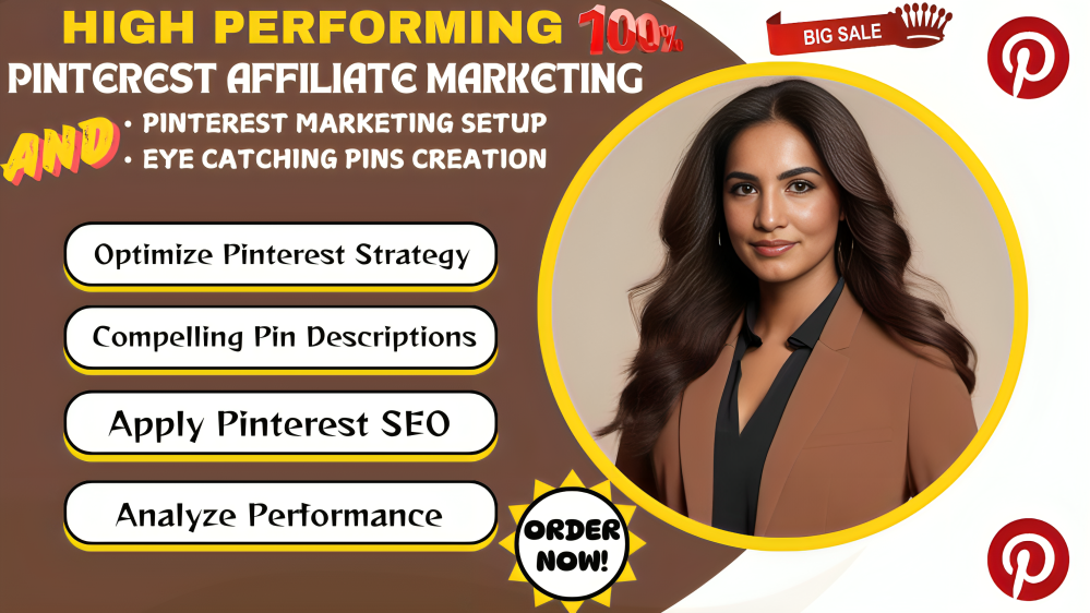 I will do high performing Pinterest affiliate marketing, Pinterest marketing setup