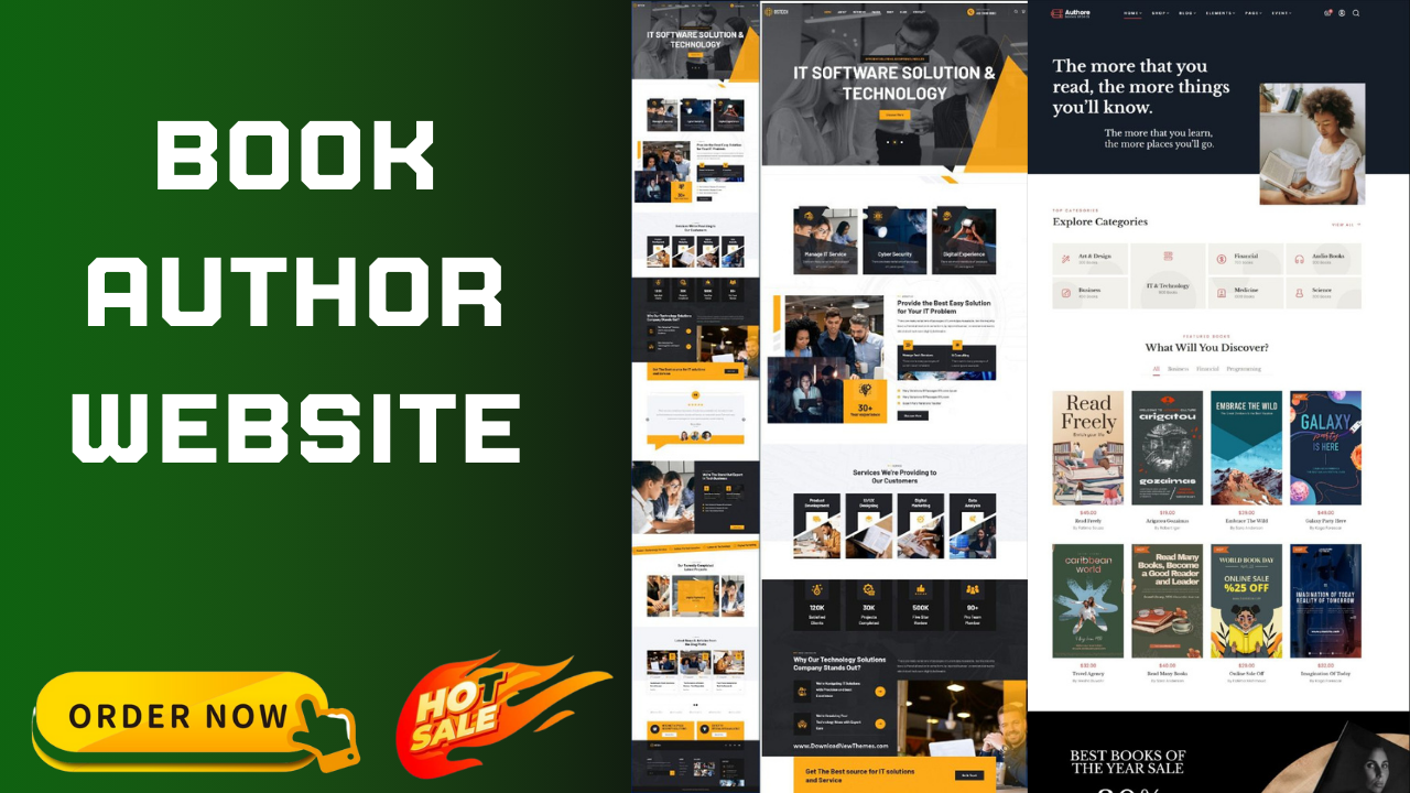 I will build a professional author website for your book or ebook