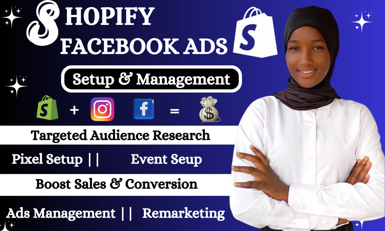 I will setup shopify facebook ads, instagram ads campaign, fb advertising, fb marketing