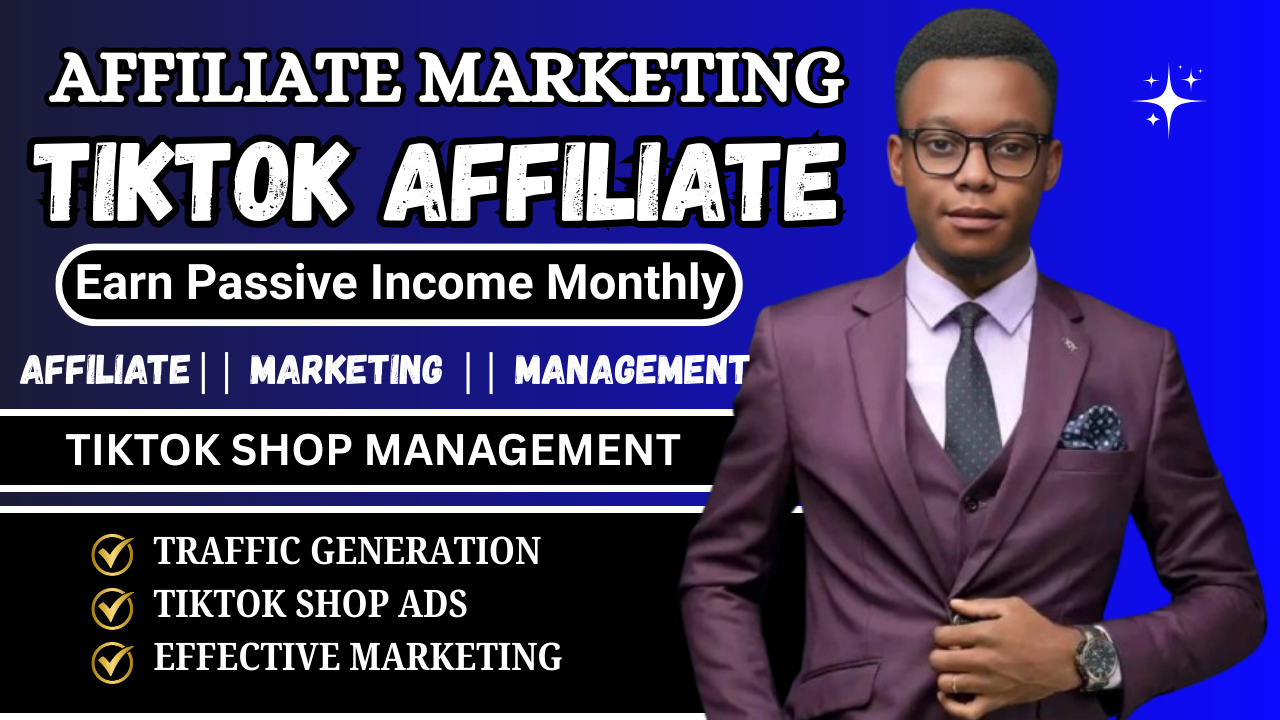 I will help you in titktok shop affiliate marketing and manage your tiktok shop