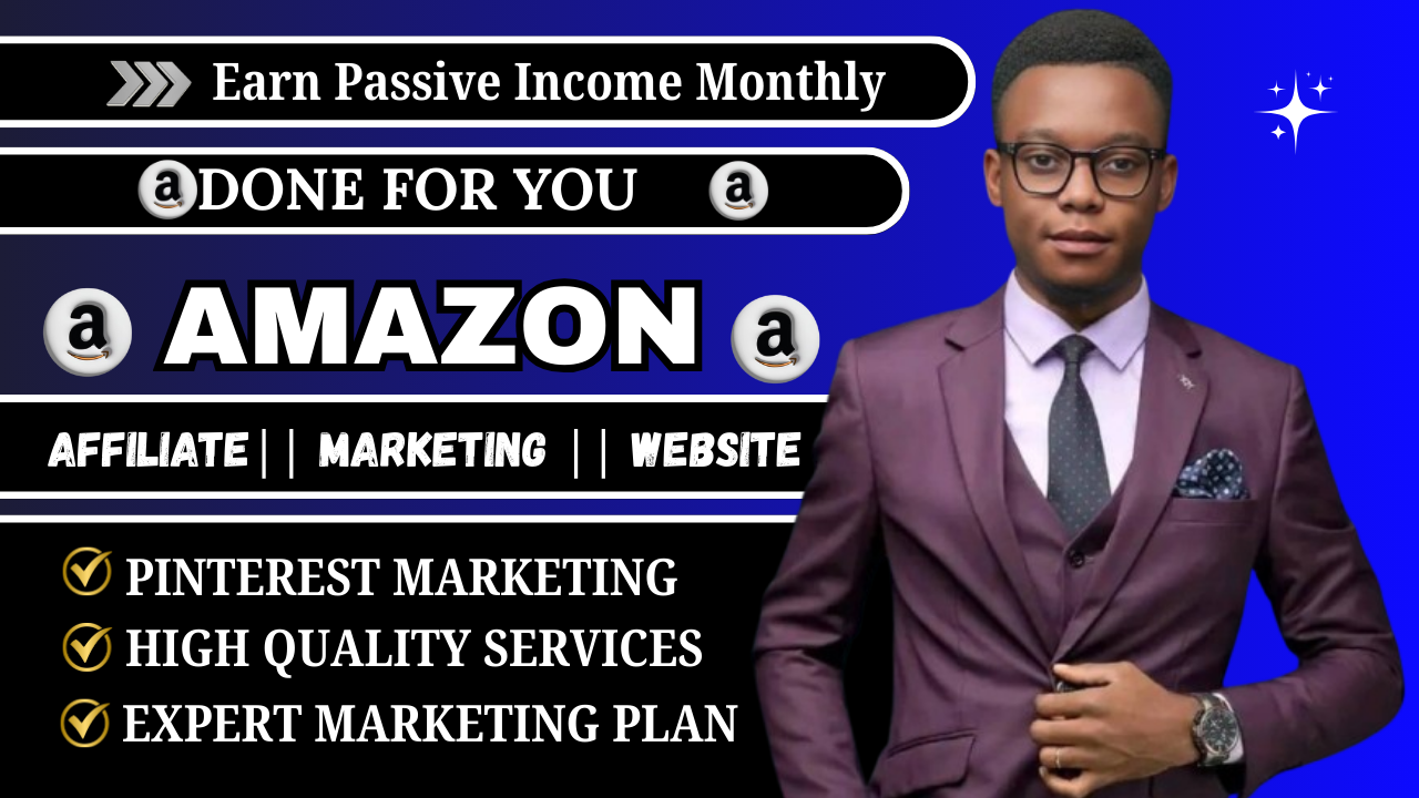 I will create done for you amazon affiliate marketing website pinterest marketing